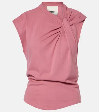 ISABEL MARANT NAYDA ASYMMETRICAL COTTON JERSEY T-SHIRT