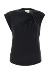 Isabel Marant Asymmetric Organic Cotton T-shirt In Black