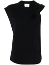 Isabel Marant Nayda Asymmetric T-shirt In Black