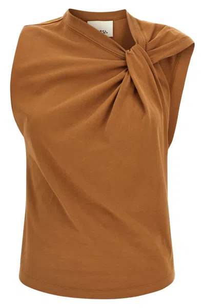 Isabel Marant Sleeveless Crew Neck Top With Knot Detail In Multi