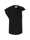 Isabel Marant Nayda Gathered Cotton Jersey T-shirt In Black