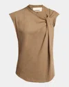 ISABEL MARANT NAYDA TWISTED CAP-SLEEVE T-SHIRT
