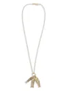 Isabel Marant Fish Motif Pendant Necklace In Dore