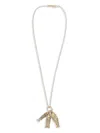 Isabel Marant Fish Motif Pendant Necklace In Dore