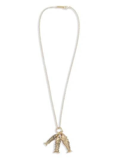 Isabel Marant River Fish Pendant Necklace In Dore