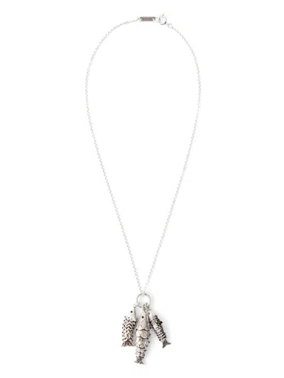Isabel Marant River Fish Pendant Necklace In Silver
