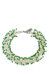 Isabel Marant Two-tone Beaded Bracelet With Textured Finish In Multicoloured