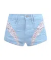 Isabel Marant Neida Patchwork-panel Detail Shorts In Blue