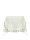 Isabel Marant Womens White Neis Open-cut Embroidered Cotton Mini Shorts In Neutral