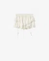 Isabel Marant Womens White Neis Open-cut Embroidered Cotton Mini Shorts In Multi