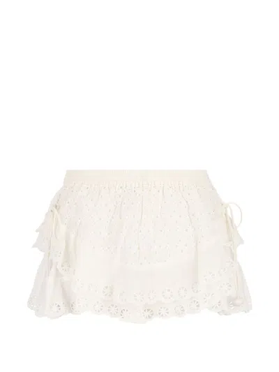 Isabel Marant Neis Silk Blend Shorts In White