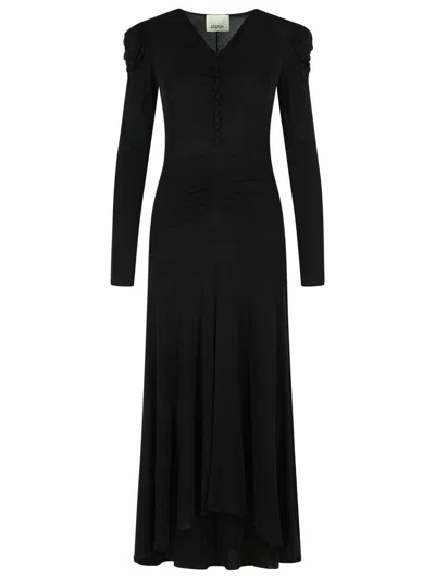 Isabel Marant Nejma Viscose Dress Asymmetric Hem In Black