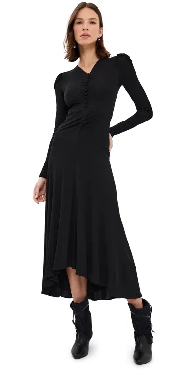 Isabel Marant Nejma Patch-button V-neck Maxi Dress In Multi