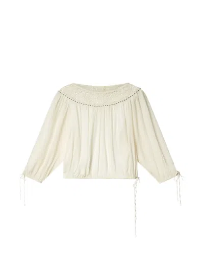 Isabel Marant Nelida Balloon-sleeve Blouse In Neutral