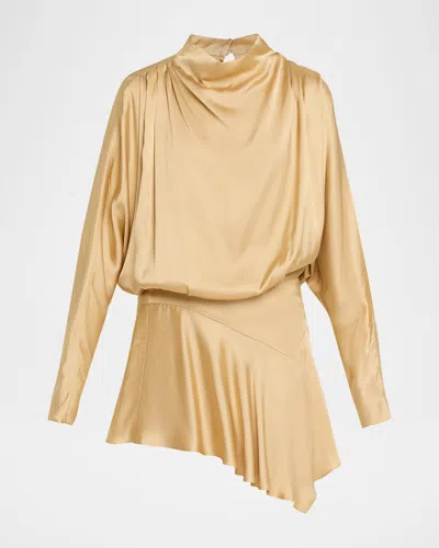 Isabel Marant Neline Asymmetric Mini Dress In Sand