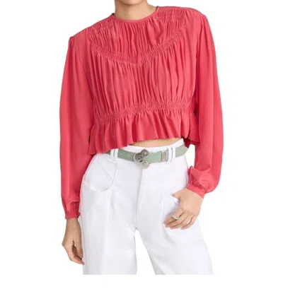 Isabel Marant Nelino Blouse In Paradise Pink