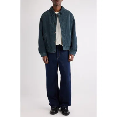 Isabel Marant Nelvil Oversize Corduroy Button-up Jacket In Blue