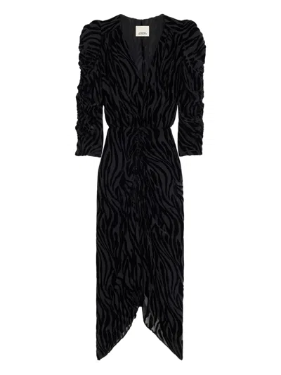 ISABEL MARANT NEMIL ZEBRA-PRINT PUFF-SLEEVE DRESS