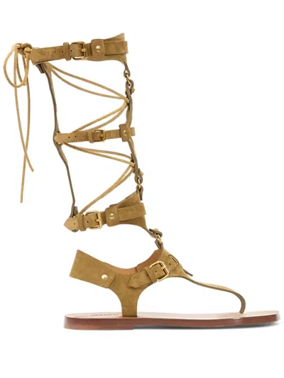 Isabel Marant Nensi Sandals In Taupe