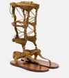 Isabel Marant Nensi Suede Gladiator Sandals In Beige