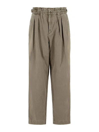 Isabel Marant Neriah Brown Cotton And Linen Pants
