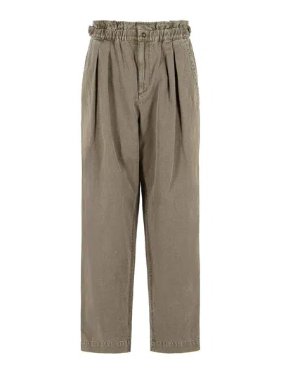 Isabel Marant Neriah Brown Cotton And Linen Pants