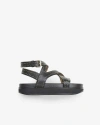 Isabel Marant Logo Flat Sandals In Black