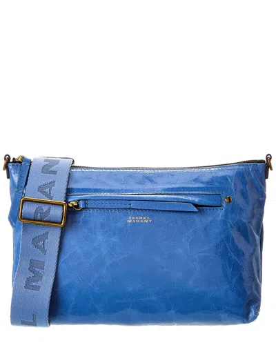 Isabel Marant Nessah Leather Shoulder Bag In Blue