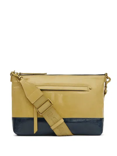 Isabel Marant Nessah Two-toned Woven Cross Body In Metallic