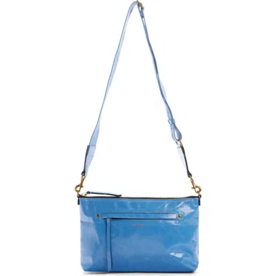 Isabel Marant Nessah Wardy Leather Crossbody Bag In Cobalt
