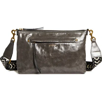 Isabel Marant Nessah Wardy Xo Capsule Leather Shoulder Bag In Anthracite