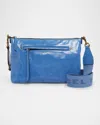 Isabel Marant Nessah Zip Leather Shoulder Bag In 30co Cobalt