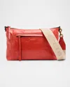 Isabel Marant Nessah Zip Leather Shoulder Bag In 70mm Magma