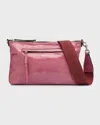 Isabel Marant Nessah Zip Leather Shoulder Bag In Light Pink