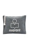 Isabel Marant Netia Clutch Bag In Grey