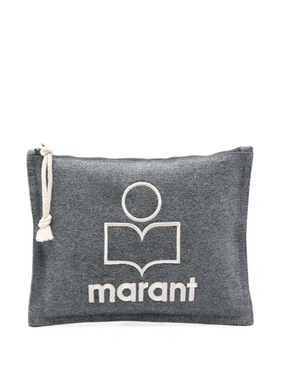 Isabel Marant Netia Clutch Bag In Faded Black