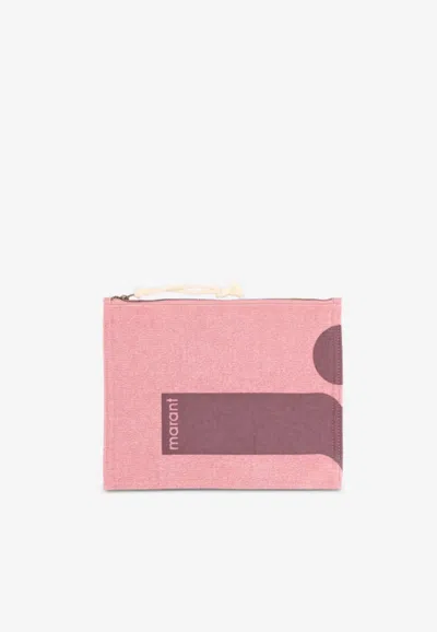 Isabel Marant Netia Clutch Bag In Pink