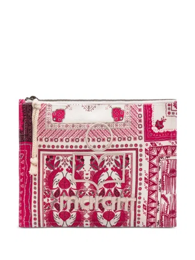 Isabel Marant Netia Clutch Bag In Red