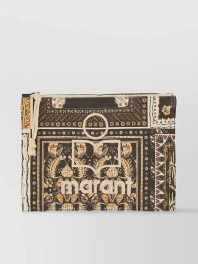 Isabel Marant "netia" Fabric Texture Printed Clutch Bags