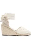 ISABEL MARANT NEUTRAL ALFAFI 85 WEDGE ESPADRILLES