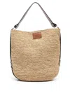 ISABEL MARANT NEUTRAL BAYIA RAFFIA TOTE BAG,PP0017FAA1X15M19105104