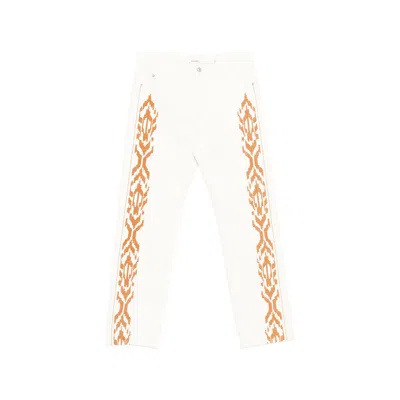 Isabel Marant Lewys Embroidered Jeans In Neutral