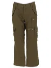 Isabel Marant Womens Khaki Josine Cargo-pocket Cotton Trousers In Green
