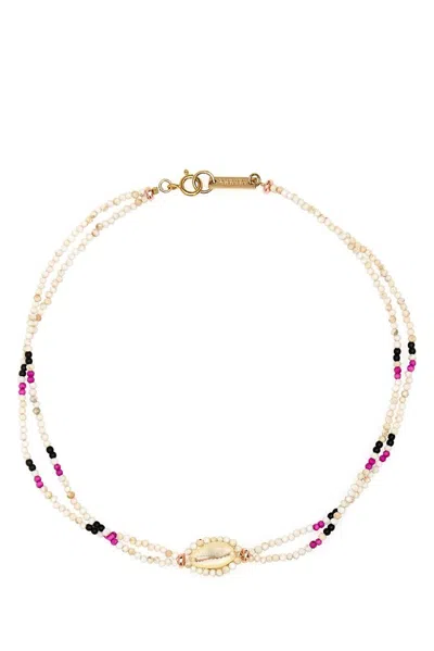 Isabel Marant New Malebo Beaded Choker Necklace In Gold