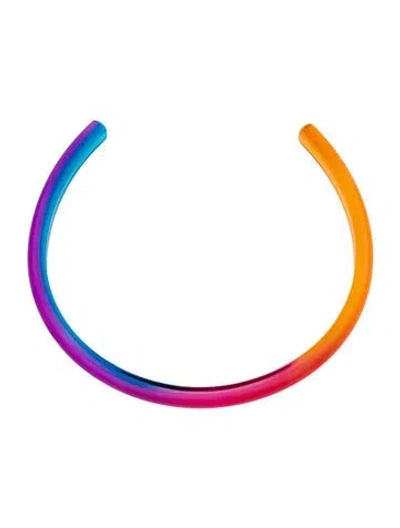 Pre-owned Isabel Marant Nhiote Resin Choker Necklace, 13" In Multi