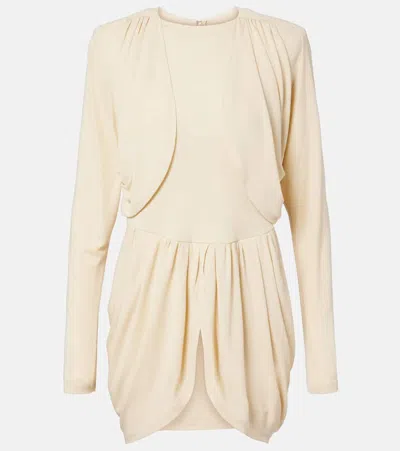 Isabel Marant Niamae Draped Minidress In Neutral