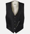 Isabel Marant Nicky Pinstripe Wool-blend Vest In Black