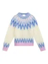 Isabel Marant Marant Nicolas Mohair Blend Sweater With Fair Isle Pattern In Neutral