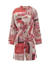 Isabel Marant Niely Playsuit In Red