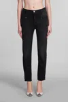 ISABEL MARANT NIKIRA JEANS IN BLACK COTTON